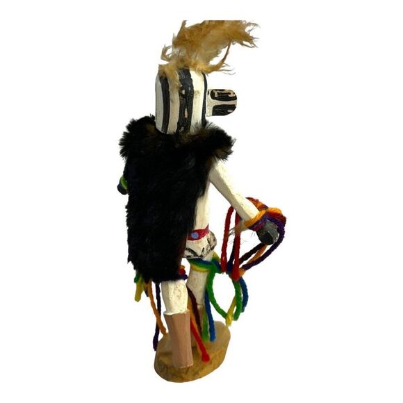 Vintage Hopi Hoop Dancer Kachina Doll Handcrafted  8" Tall Unique Folk Art SEE - Picture 4 of 9